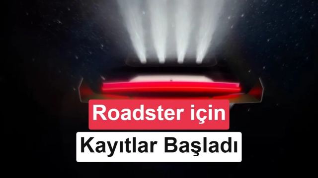 Tesla Roadster rezervasyon süreci hakkında bilgi veren bir görsel.
