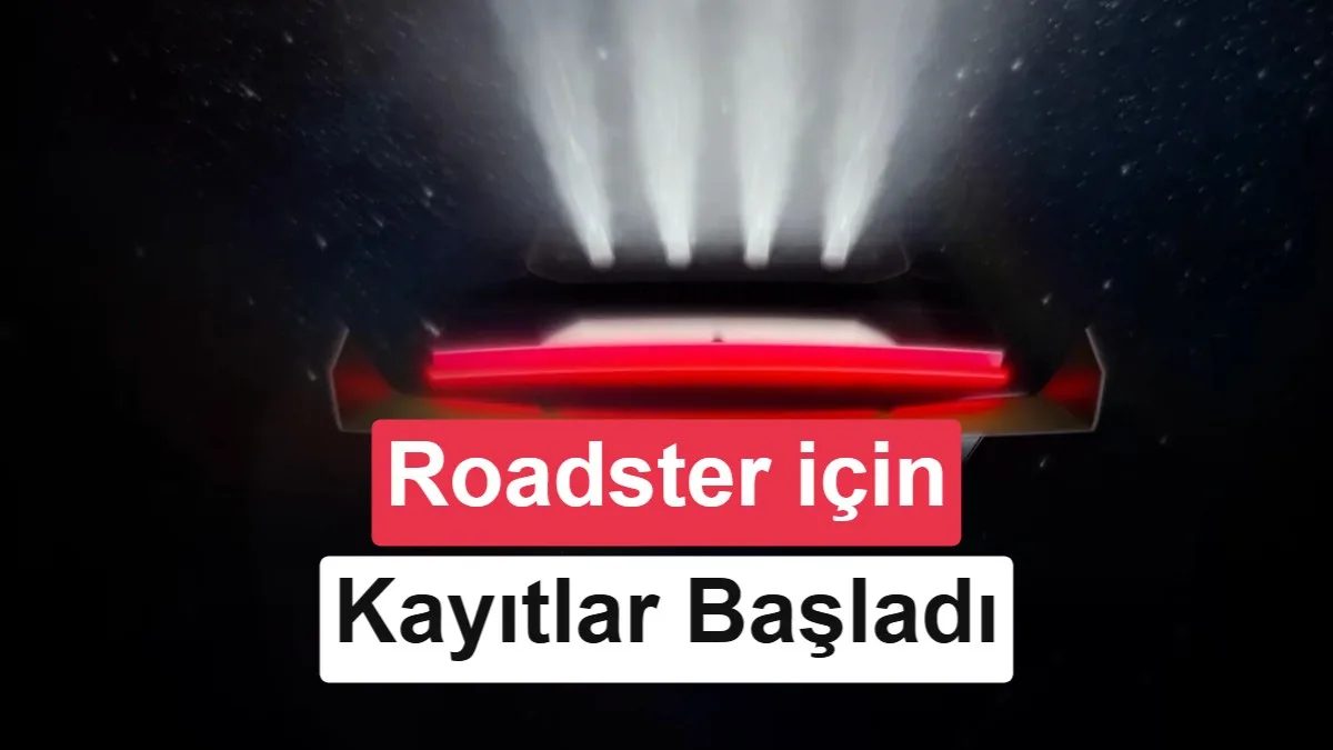 Tesla Roadster rezervasyon süreci hakkında bilgi veren bir görsel.