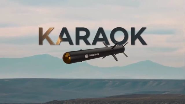KARAOK kısa menzilli tanksavar silah sistemi hava hedefini vuruyor