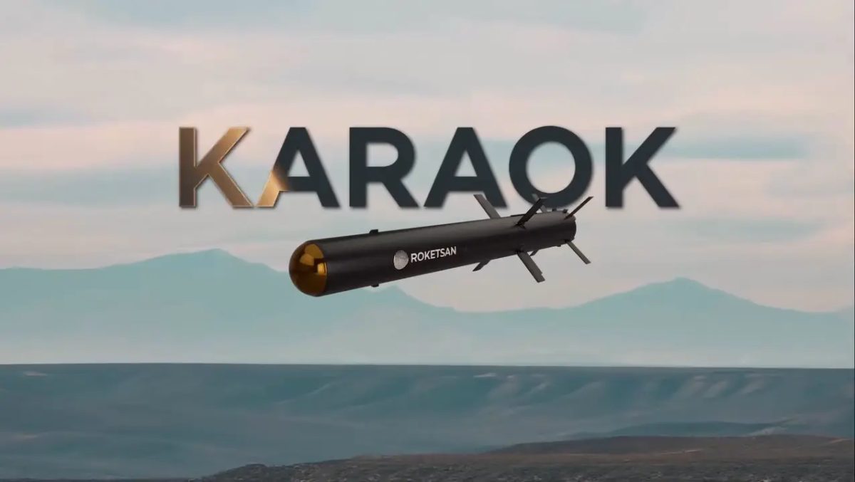 KARAOK kısa menzilli tanksavar silah sistemi hava hedefini vuruyor