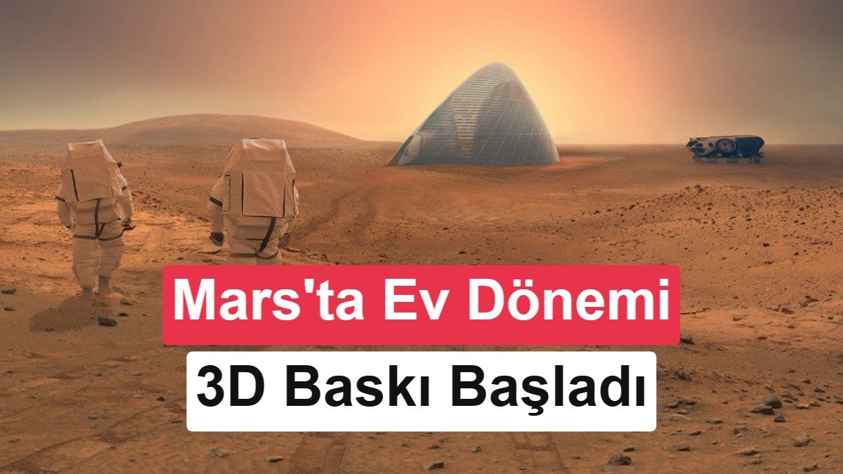 Mars'ta 3D yazıcıyla inşa edilen çamur ev örneği