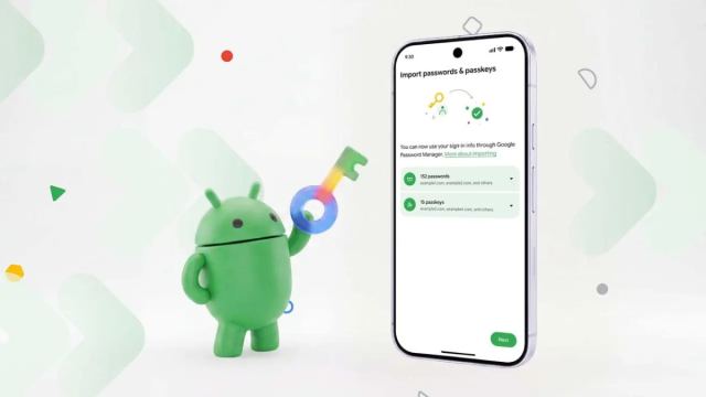 Android şifre yöneticileri arasında güvenli veri transferi süreci