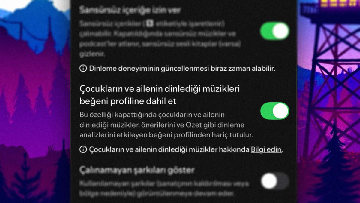 Spotify çocuk müzik ayarı ile önerileri etkilemeden müzik dinleme deneyimi