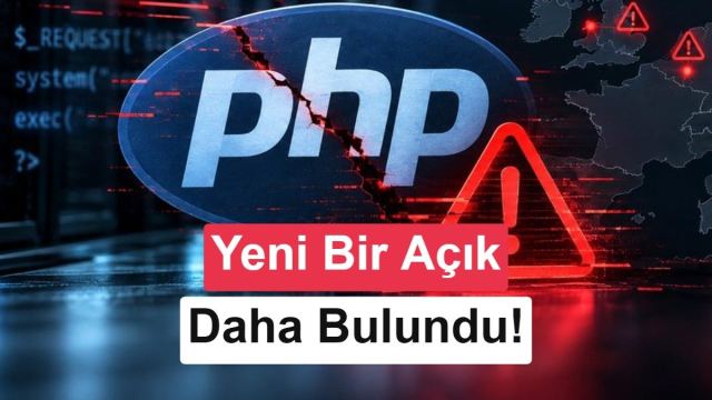 PHP güvenlik açığı ile ilgili bilgilendirme görseli.