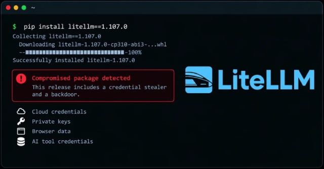LiteLLM Python paketi, kötü amaçlı yazılım içeren bir sürümle tehlikeye girdi