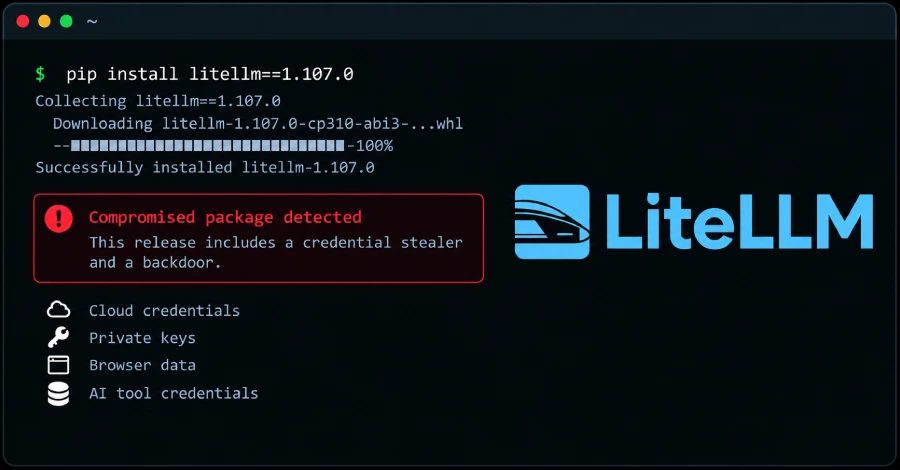 LiteLLM Python paketi, kötü amaçlı yazılım içeren bir sürümle tehlikeye girdi