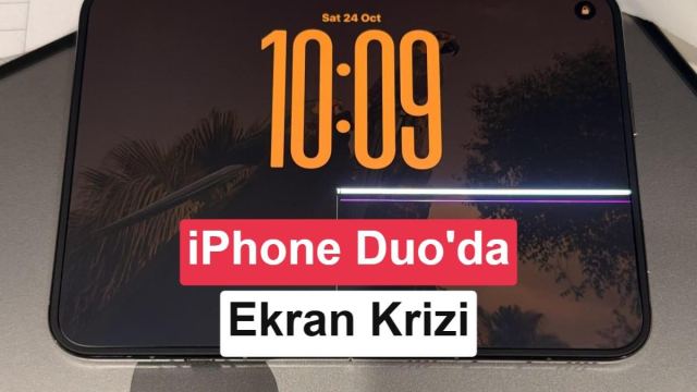 iPhone Duo ekran çatlama sorunu ile ilgili bir inceleme görseli