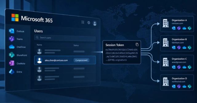 Microsoft 365 token replay saldırıları ile ilgili bir görsel
