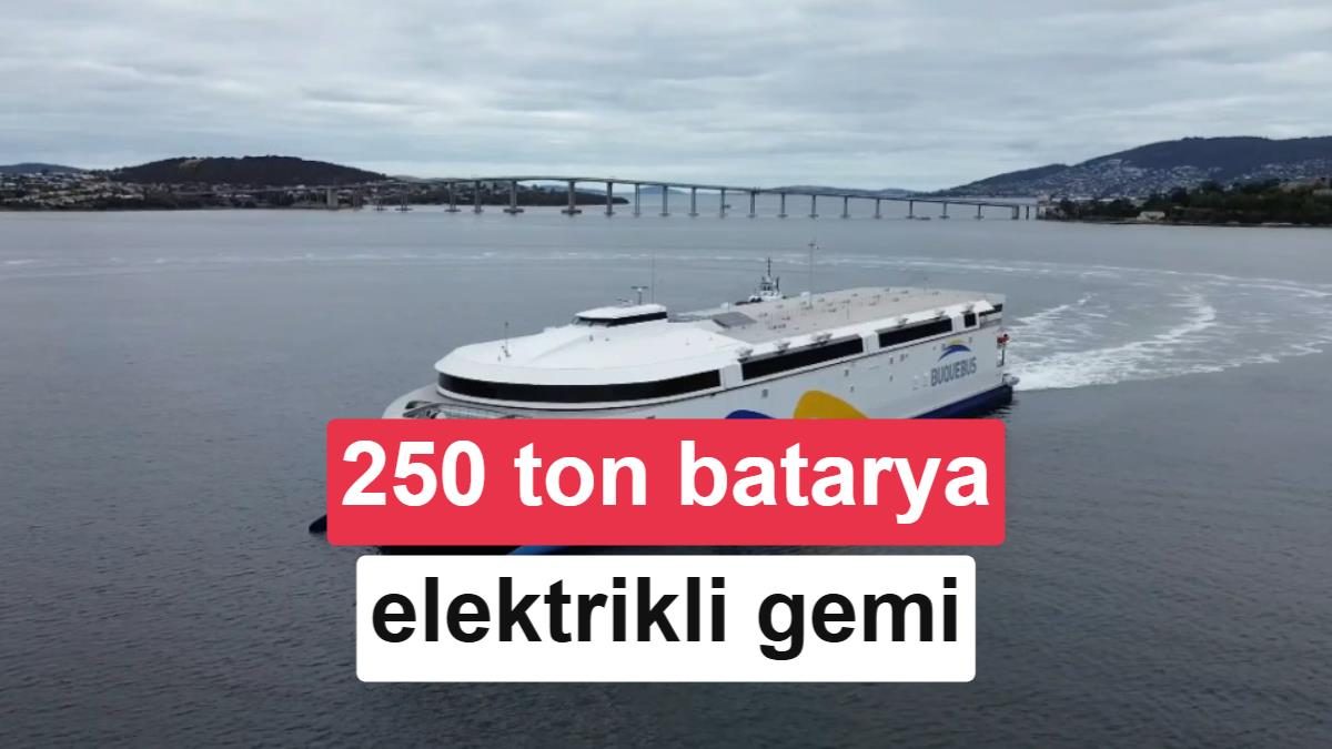 China Zorrilla, dünyanın en büyük elektrikli gemisi olarak 250 ton batarya kapasitesine sahip.
