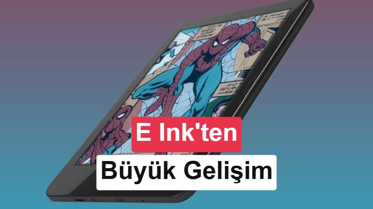 E Ink Kaleido 4 ekran teknolojisi ile geliştirilmiş renkli e-kitap okuyucu