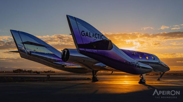 Virgin Galactic'in Apeiron uzay uçağı, Delta sınıfı uzay araçları arasında ilk olarak tanıtıldı.