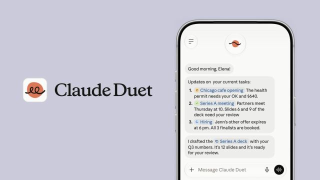 Claude Duet, Anthropic'in proaktif yapay zeka ajanı olarak iş süreçlerini kolaylaştırmayı hedefliyor.