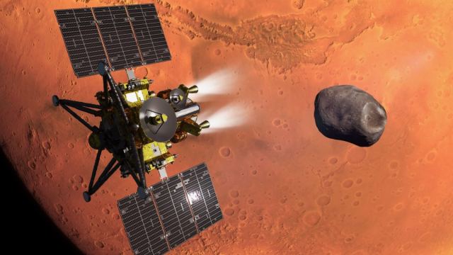 Mars Phobos misyonu ile ilgili Japonya'nın uzay aracı ve Idefix rover