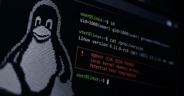 Linux Kernel açığı ile ilgili görsel, vhost alt sistemini ve etkilerini gösteriyor.